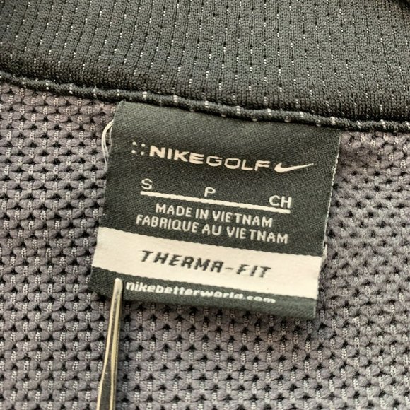 Nike Golf Sphere Dry Mens Small Therma Fit 1/4 Zip Pullover Black 244610 010 - Picture 6 of 8
